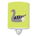 Pilgrim Goose Green Ceramic Night Light Compact, UL-Certified, Ideal for Bedroom, Bathroom, Nursery, Hallway, Kitchen, 6x4x3, Multicolor