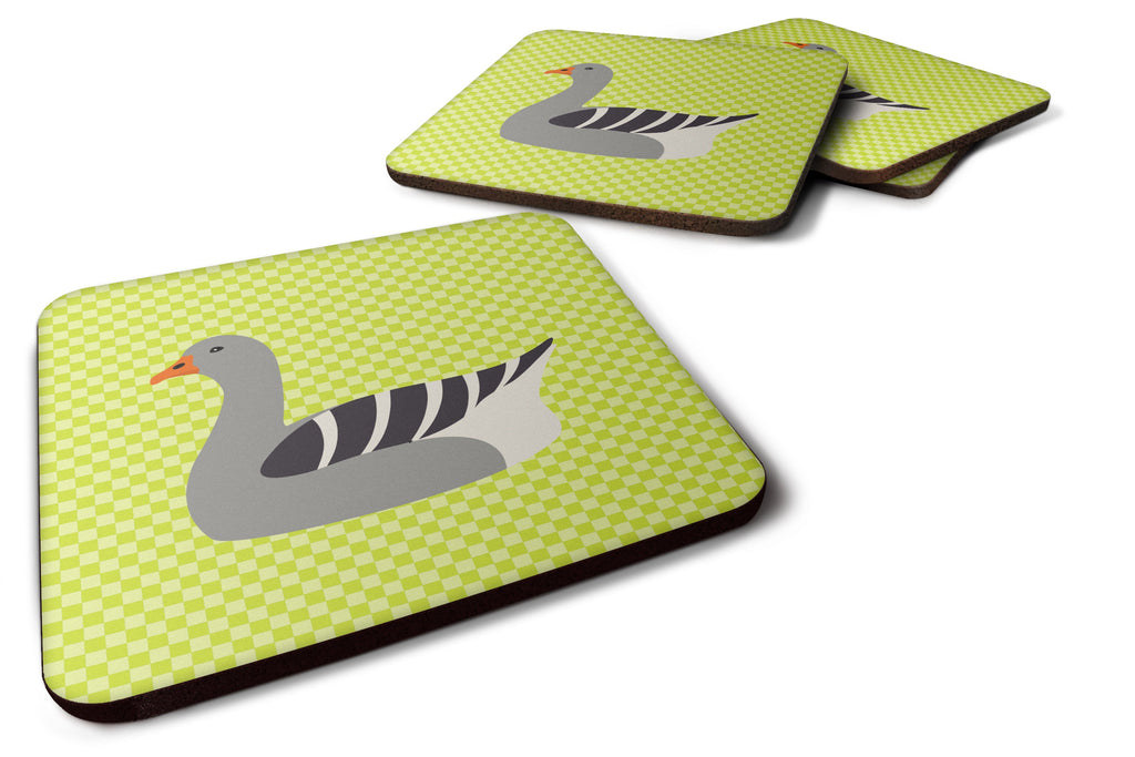 Pilgrim Goose Green Foam Coasters Set of 4 Cup Coasters for Indoor Outdoor, Tabletop Protection, Anti Slip, Mouse pad Material
