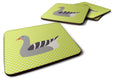 Pilgrim Goose Green Foam Coasters Set of 4 Cup Coasters for Indoor Outdoor, Tabletop Protection, Anti Slip, Mouse pad Material