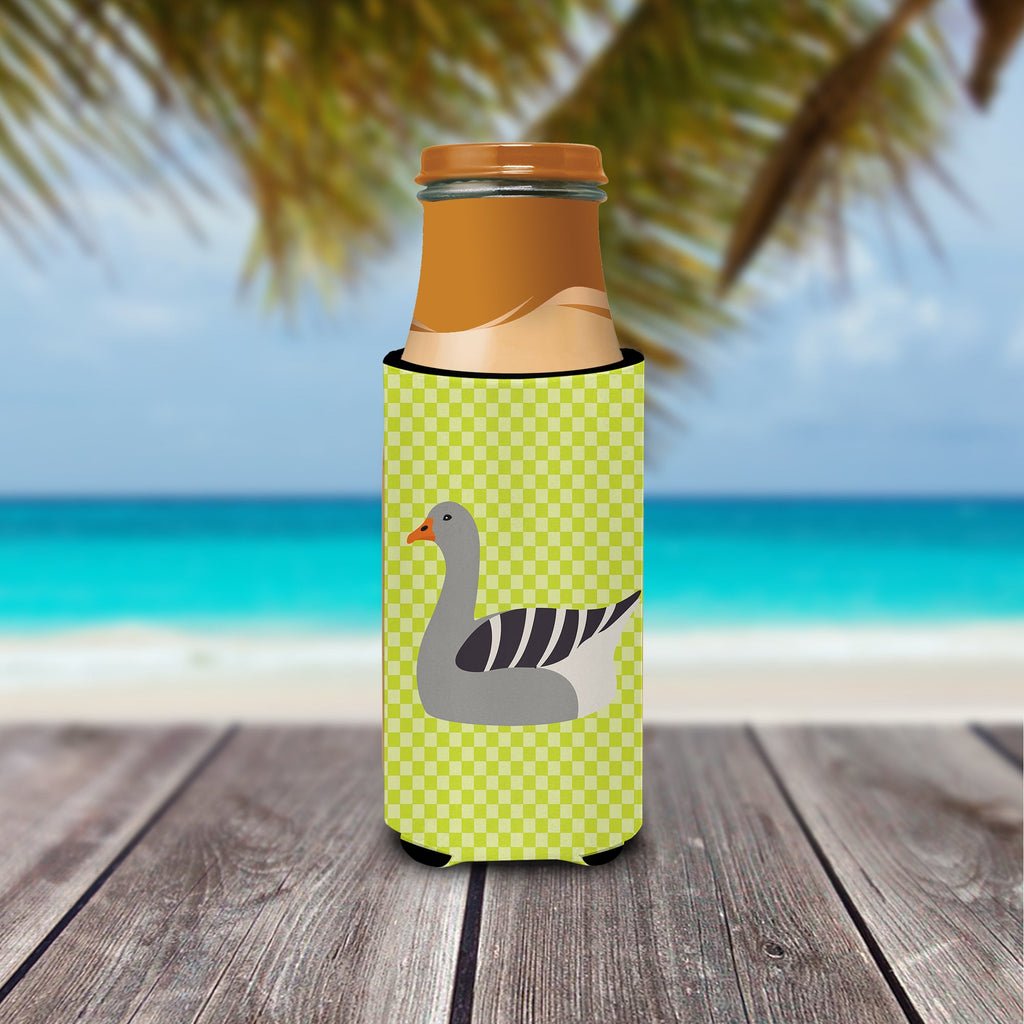 Pilgrim Goose Green Slim Can Hugger , Insulated Foam Hugger for 12 oz Slim Cans, Beer Bottles & Water Bottles, Printed in USA