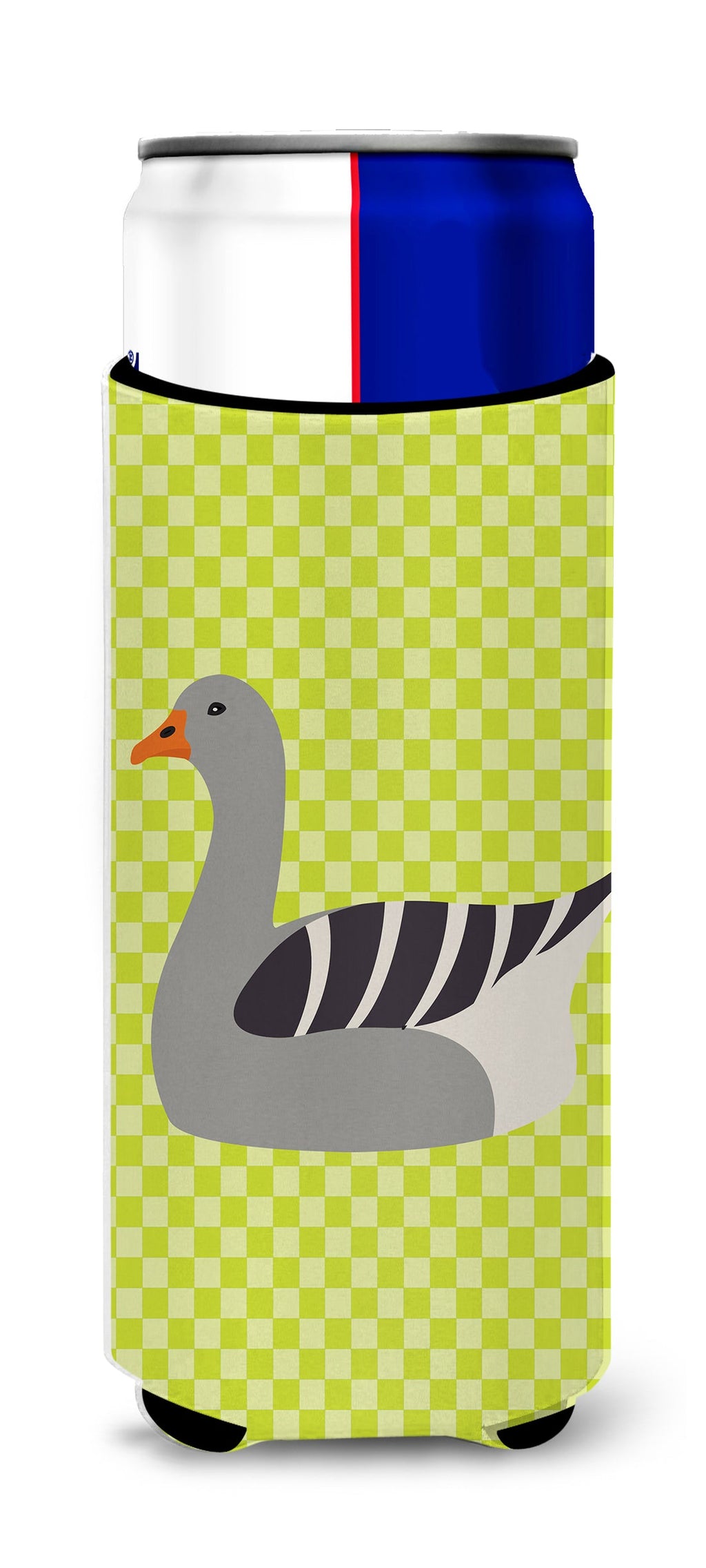 Pilgrim Goose Green Slim Can Hugger , Insulated Foam Hugger for 12 oz Slim Cans, Beer Bottles & Water Bottles, Printed in USA