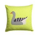Pilgrim Goose Green Decorative Throw Pillow 14x14 Indoor Outdoor Accent Cushion, Fabric Cover with Insert for Sofa, Bed, Porch & Living Room