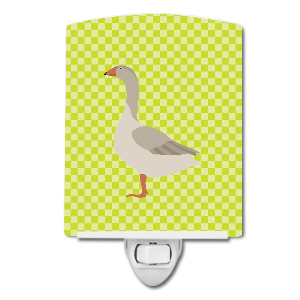 Steinbacher Goose Green Ceramic Night Light Compact, UL-Certified, Ideal for Bedroom, Bathroom, Nursery, Hallway, Kitchen, 6x4x3, Multicolor