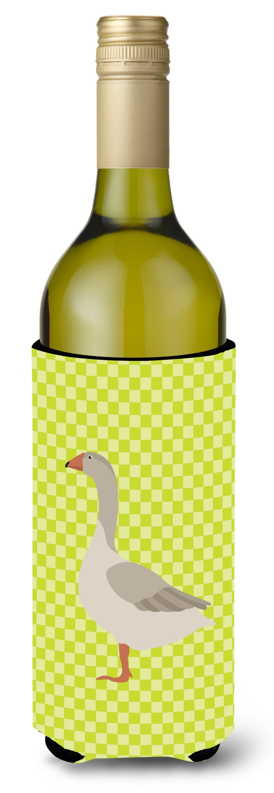 Steinbacher Goose Green Wine Bottle Hugger Gift Sleeve for Standard 750 ml Bottles, Insulated Reusable Also Fits Mini Shot & Pint Bottles