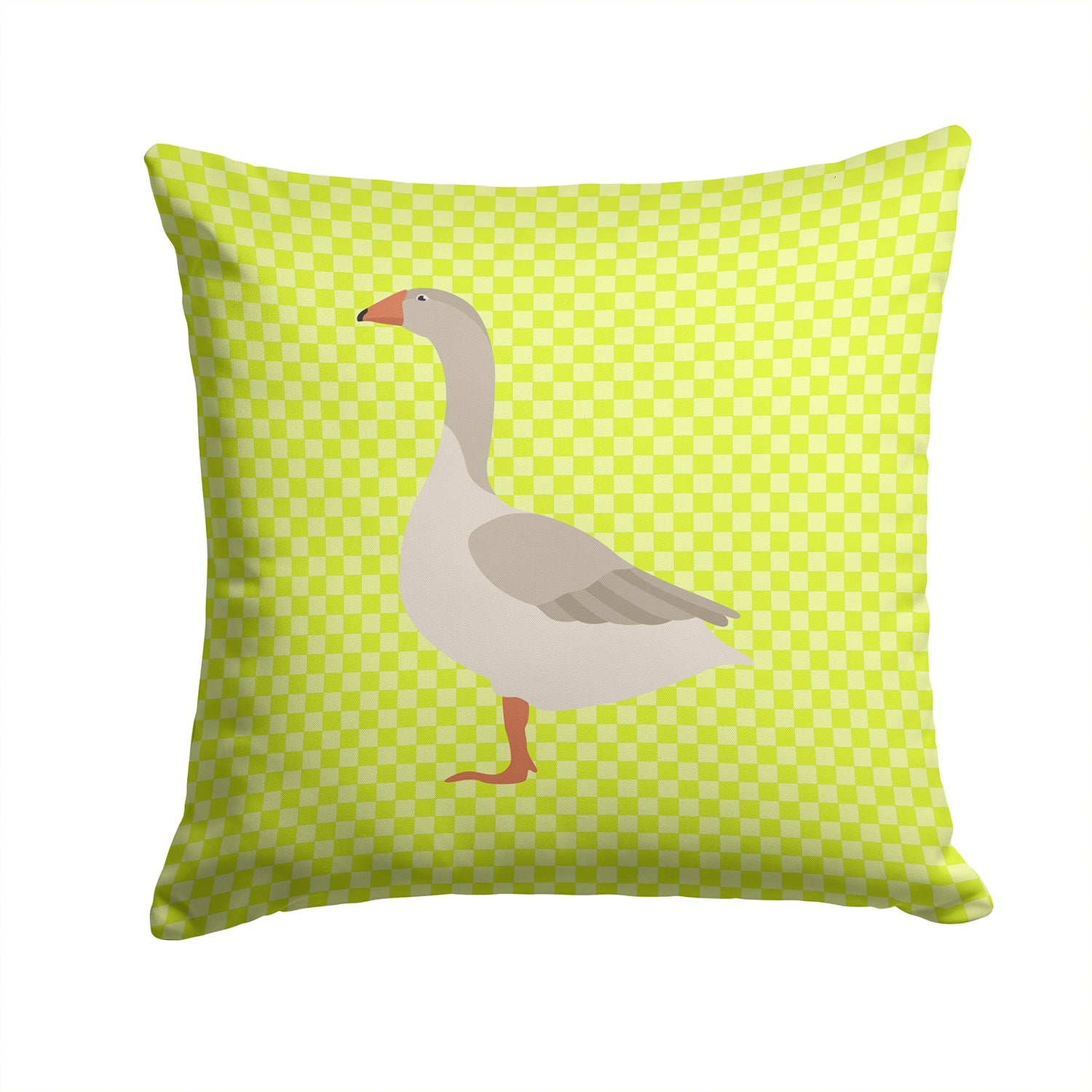 Steinbacher Goose Green Decorative Throw Pillow 14x14 Indoor Outdoor Accent Cushion, Fabric Cover with Insert for Sofa, Bed, Porch & Living Room