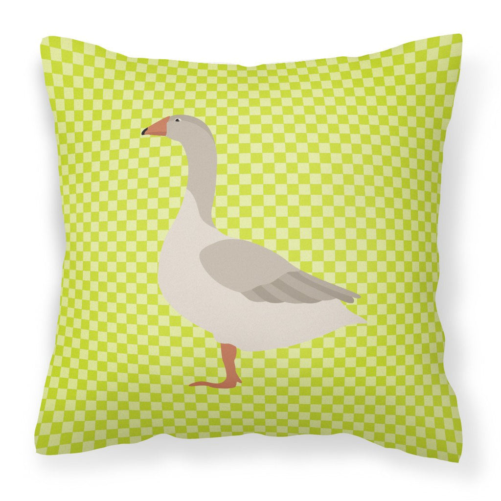 Steinbacher Goose Green Decorative Throw Pillow 18x18 Indoor Outdoor Accent Cushion, Fabric Cover with Insert for Sofa, Bed, Porch & Living Room