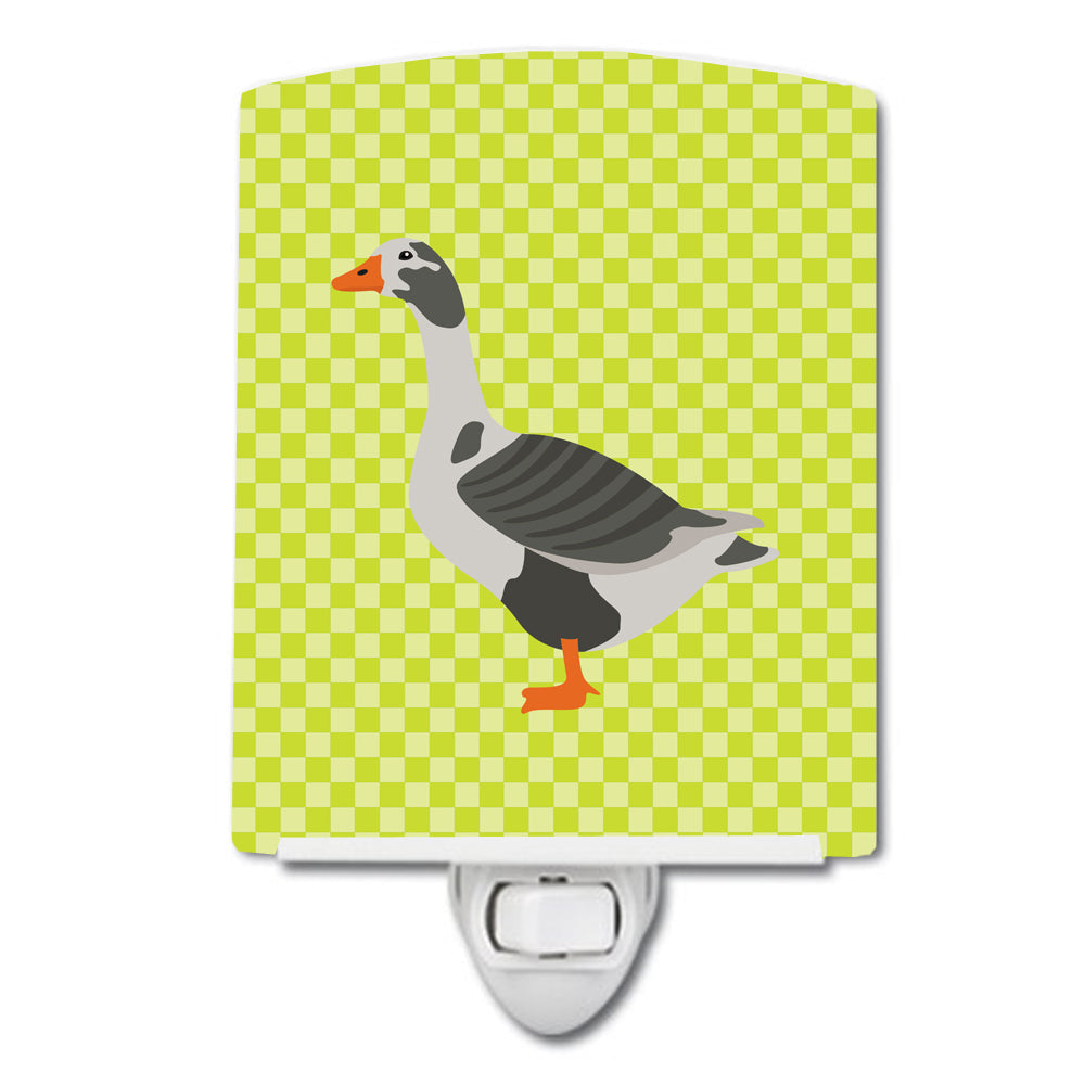 West of England Goose Green Ceramic Night Light Compact, UL-Certified, Ideal for Bedroom, Bathroom, Nursery, Hallway, Kitchen, 6x4x3, Multicolor