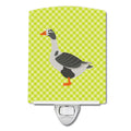 West of England Goose Green Ceramic Night Light Compact, UL-Certified, Ideal for Bedroom, Bathroom, Nursery, Hallway, Kitchen, 6x4x3, Multicolor