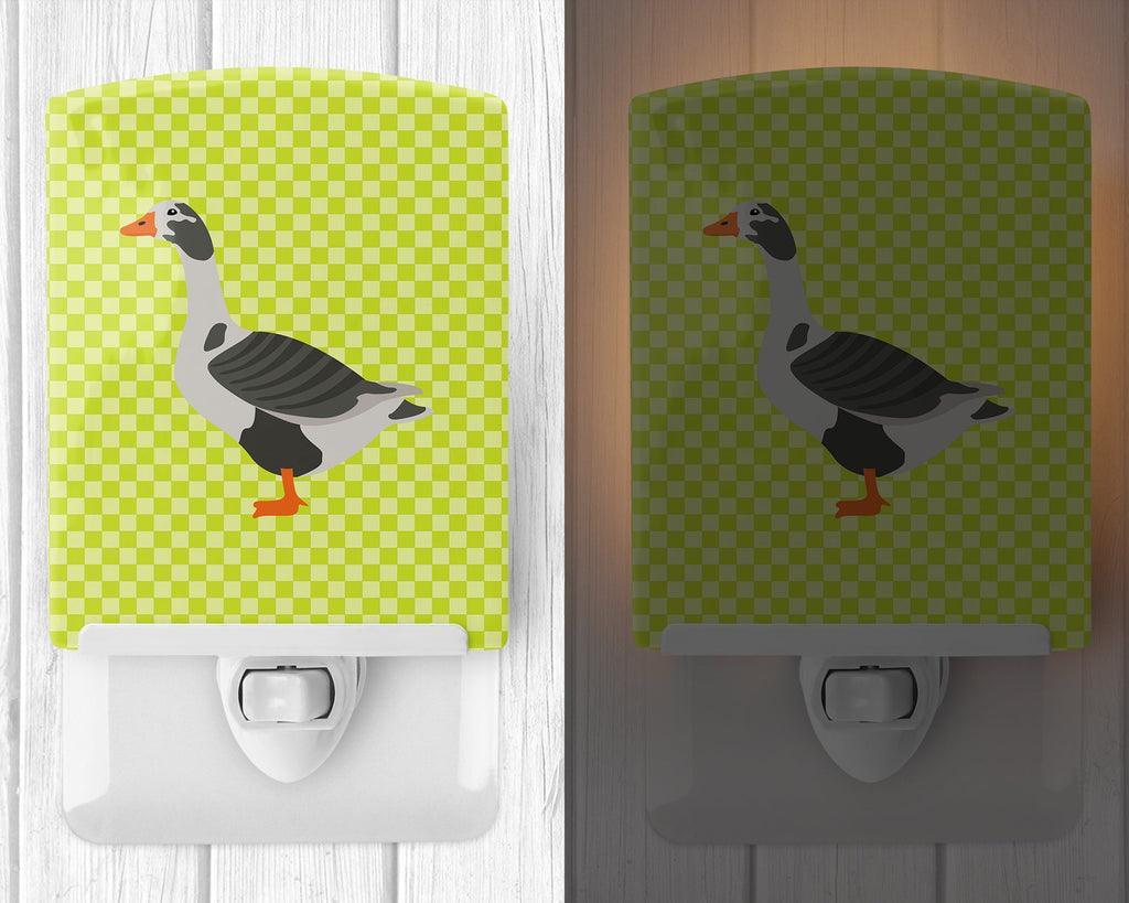 West of England Goose Green Ceramic Night Light Compact, UL-Certified, Ideal for Bedroom, Bathroom, Nursery, Hallway, Kitchen, 6x4x3, Multicolor