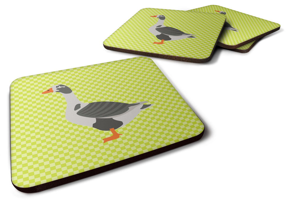 West of England Goose Green Foam Coasters Set of 4 Cup Coasters for Indoor Outdoor, Tabletop Protection, Anti Slip, Mouse pad Material