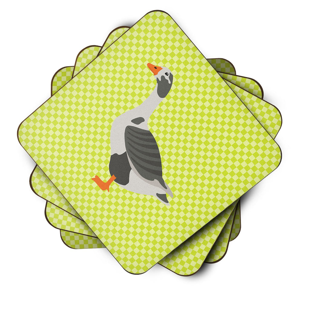 West of England Goose Green Foam Coasters Set of 4 Cup Coasters for Indoor Outdoor, Tabletop Protection, Anti Slip, Mouse pad Material