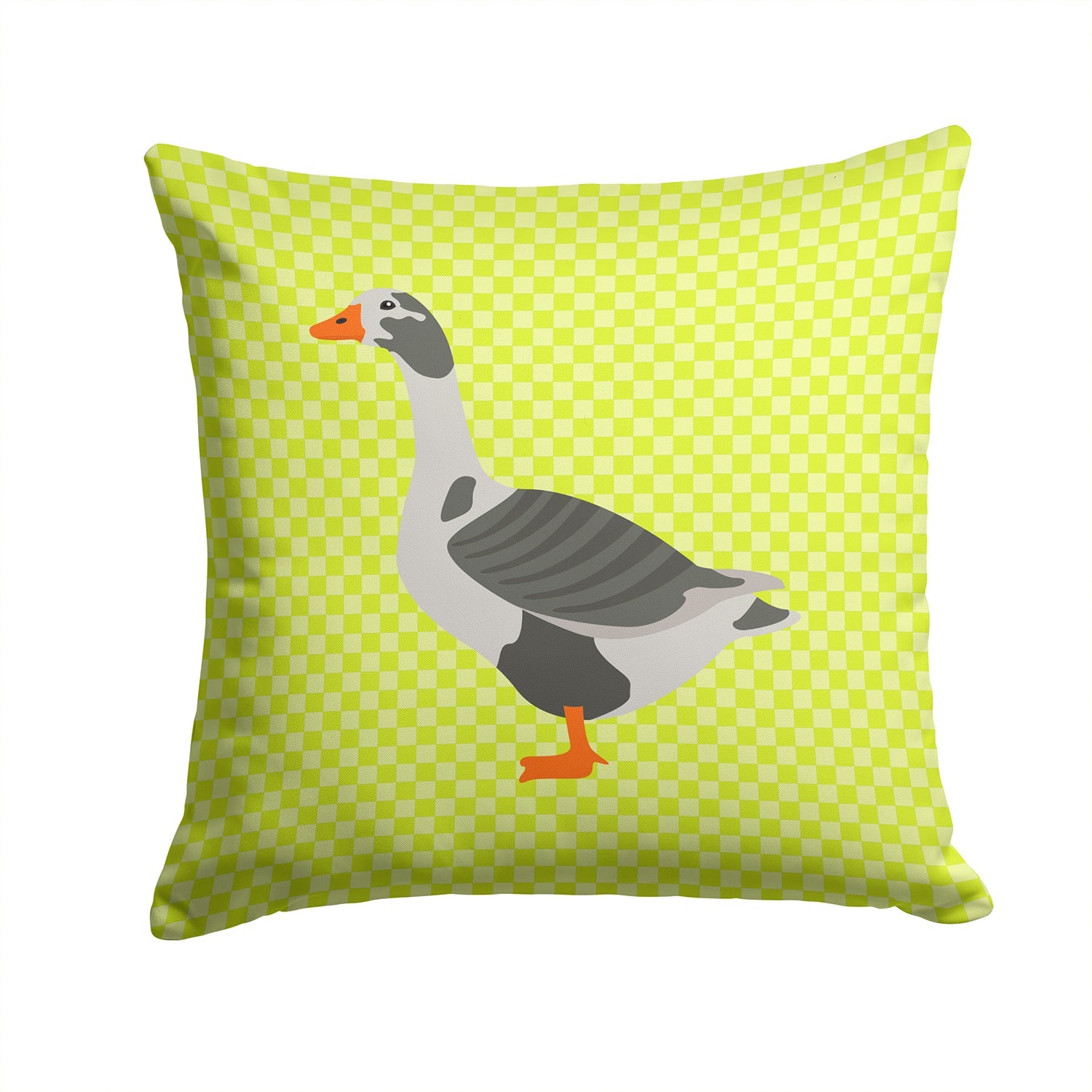 West of England Goose Green Decorative Throw Pillow 14x14 Indoor Outdoor Accent Cushion, Fabric Cover with Insert for Sofa, Bed, Porch & Living Room