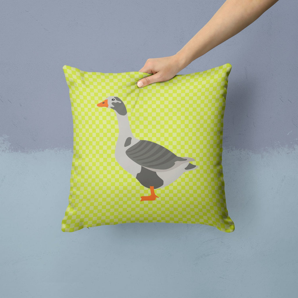 West of England Goose Green Decorative Throw Pillow 14x14 Indoor Outdoor Accent Cushion, Fabric Cover with Insert for Sofa, Bed, Porch & Living Room