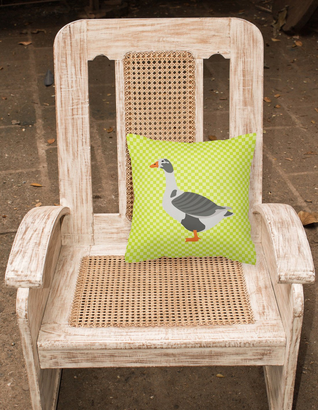West of England Goose Green Decorative Throw Pillow 18x18 Indoor Outdoor Accent Cushion, Fabric Cover with Insert for Sofa, Bed, Porch & Living Room