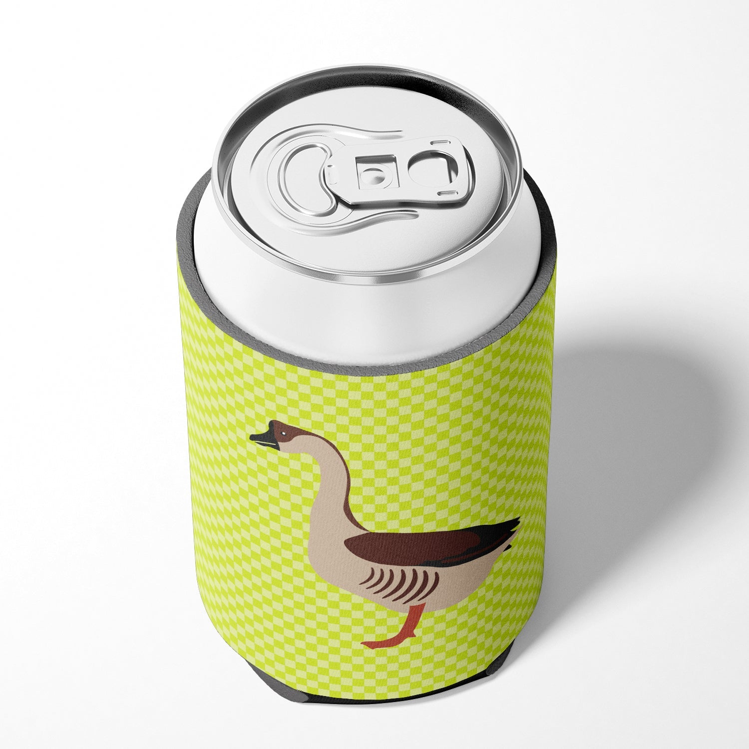 Chinese Goose Green Can or Bottle Hugger Cooler Sleeve for Standard 12 oz Cans, Insulated Foam Beer & Soda Can Hugger Reusable