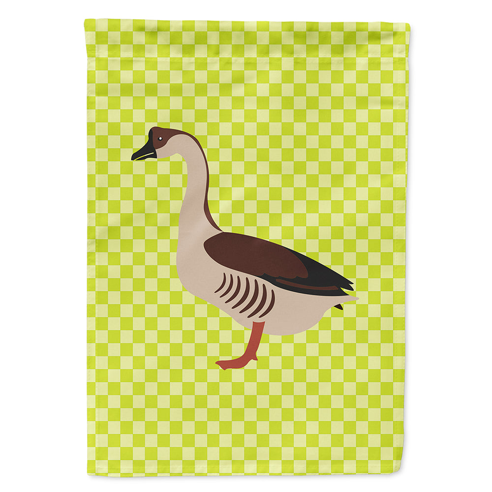 Chinese Goose Green House Flag 28x40 Porch Sleeve Pole Decorative Outside Yard Banner Artwork Wall Hanging, Polyester