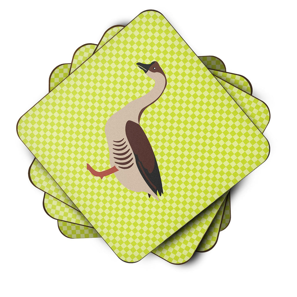 Chinese Goose Green Foam Coasters Set of 4 Cup Coasters for Indoor Outdoor, Tabletop Protection, Anti Slip, Mouse pad Material