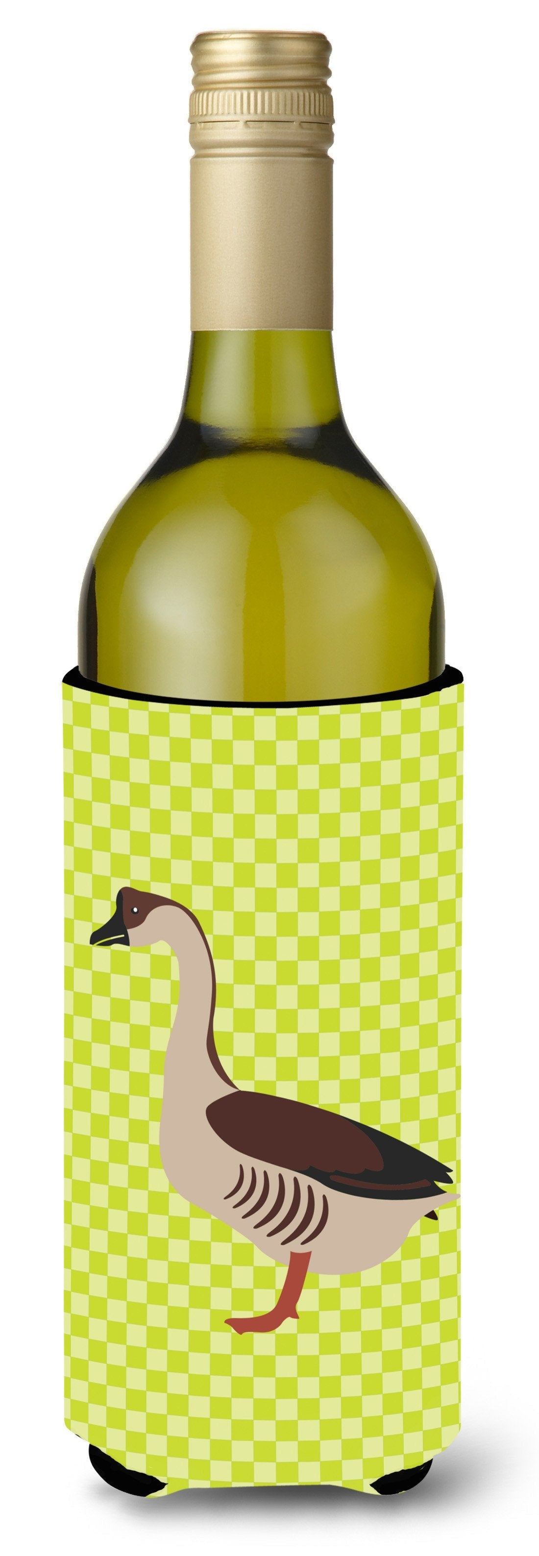 Chinese Goose Green Wine Bottle Hugger Gift Sleeve for Standard 750 ml Bottles, Insulated Reusable Also Fits Mini Shot & Pint Bottles