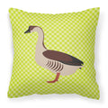 Chinese Goose Green Decorative Throw Pillow 18x18 Indoor Outdoor Accent Cushion, Fabric Cover with Insert for Sofa, Bed, Porch & Living Room