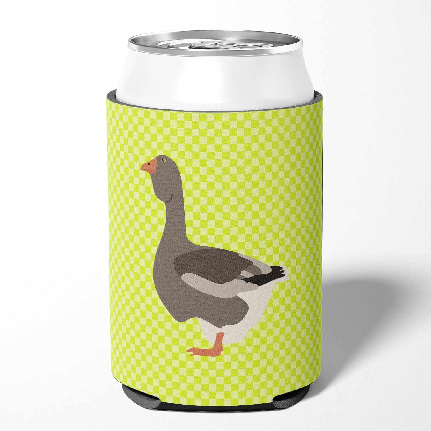 Toulouse Goose Green Can or Bottle Hugger Cooler Sleeve for Standard 12 oz Cans, Insulated Foam Beer & Soda Can Hugger Reusable