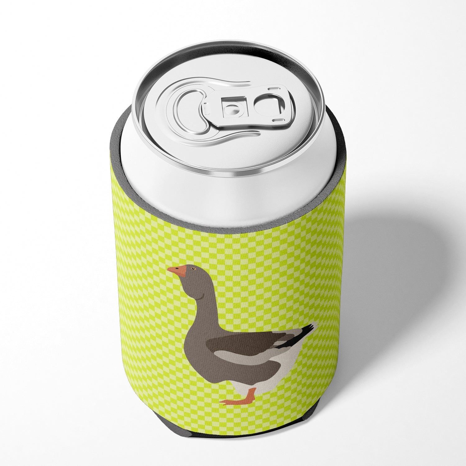 Toulouse Goose Green Can or Bottle Hugger Cooler Sleeve for Standard 12 oz Cans, Insulated Foam Beer & Soda Can Hugger Reusable
