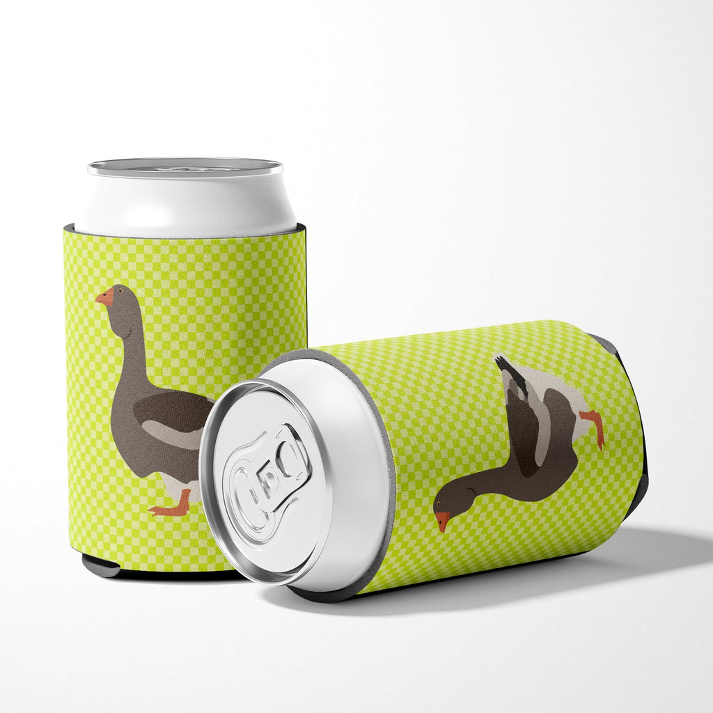 Toulouse Goose Green Can or Bottle Hugger Cooler Sleeve for Standard 12 oz Cans, Insulated Foam Beer & Soda Can Hugger Reusable