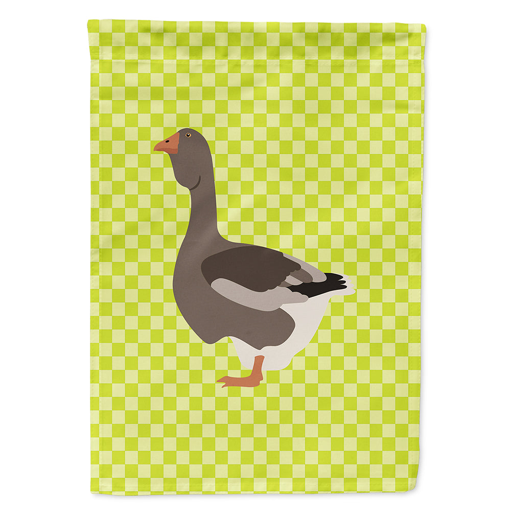 Toulouse Goose Green House Flag 28x40 Porch Sleeve Pole Decorative Outside Yard Banner Artwork Wall Hanging, Polyester