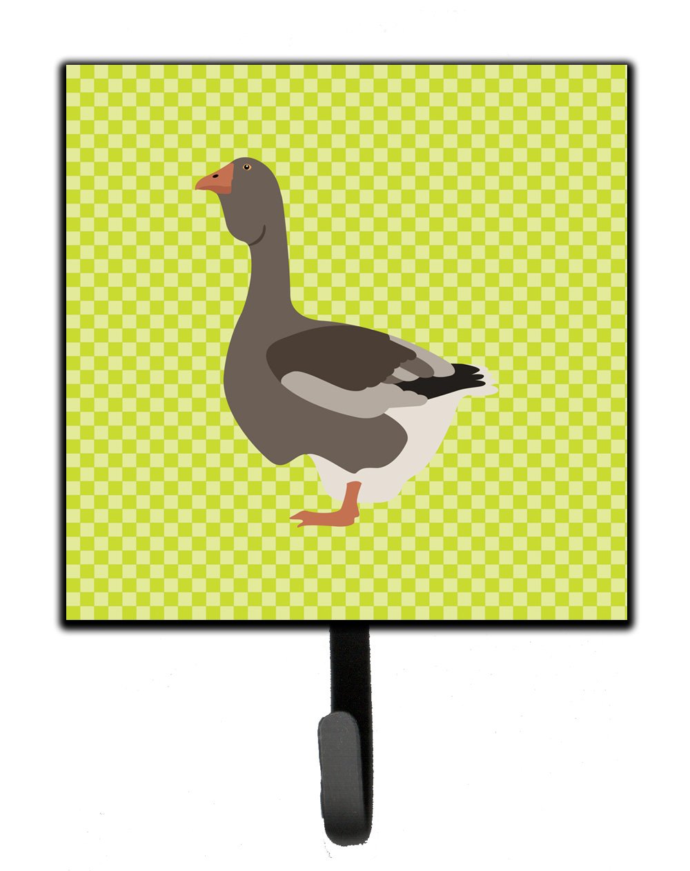 Toulouse Goose Green Leash or Key Holder Wall Hooks, Key Hooks Holder, Coat Rack Wall Mount, Coat Hooks, Hooks for Hanging Keys, Towels, Aprons, Leashes