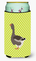 Toulouse Goose Green Tall Boy Hugger Can Cooler Sleeve Machine Washable Drink Collapsible Insulator Beverage Insulated Holder