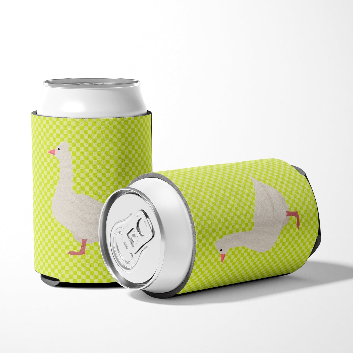 Roman Goose Green Can or Bottle Hugger Cooler Sleeve for Standard 12 oz Cans, Insulated Foam Beer & Soda Can Hugger Reusable