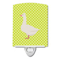 Roman Goose Green Ceramic Night Light Compact, UL-Certified, Ideal for Bedroom, Bathroom, Nursery, Hallway, Kitchen, 6x4x3, Multicolor