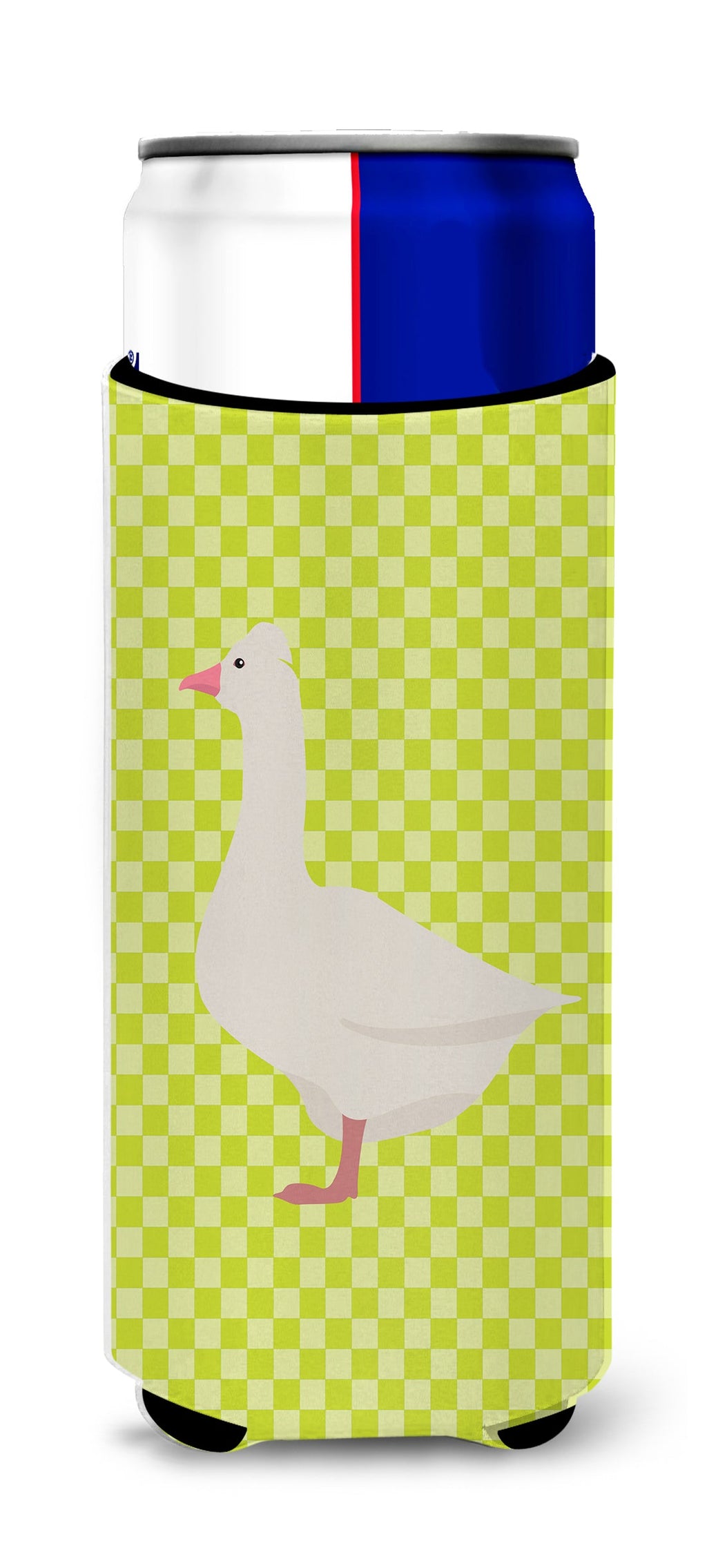 Roman Goose Green Slim Can Hugger , Insulated Foam Hugger for 12 oz Slim Cans, Beer Bottles & Water Bottles, Printed in USA