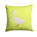 Roman Goose Green Decorative Throw Pillow 14x14 Indoor Outdoor Accent Cushion, Fabric Cover with Insert for Sofa, Bed, Porch & Living Room