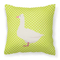 Roman Goose Green Decorative Throw Pillow 18x18 Indoor Outdoor Accent Cushion, Fabric Cover with Insert for Sofa, Bed, Porch & Living Room