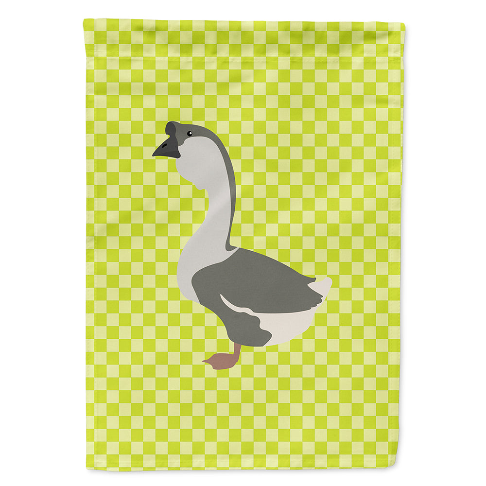African Goose Green House Flag 28x40 Porch Sleeve Pole Decorative Outside Yard Banner Artwork Wall Hanging, Polyester