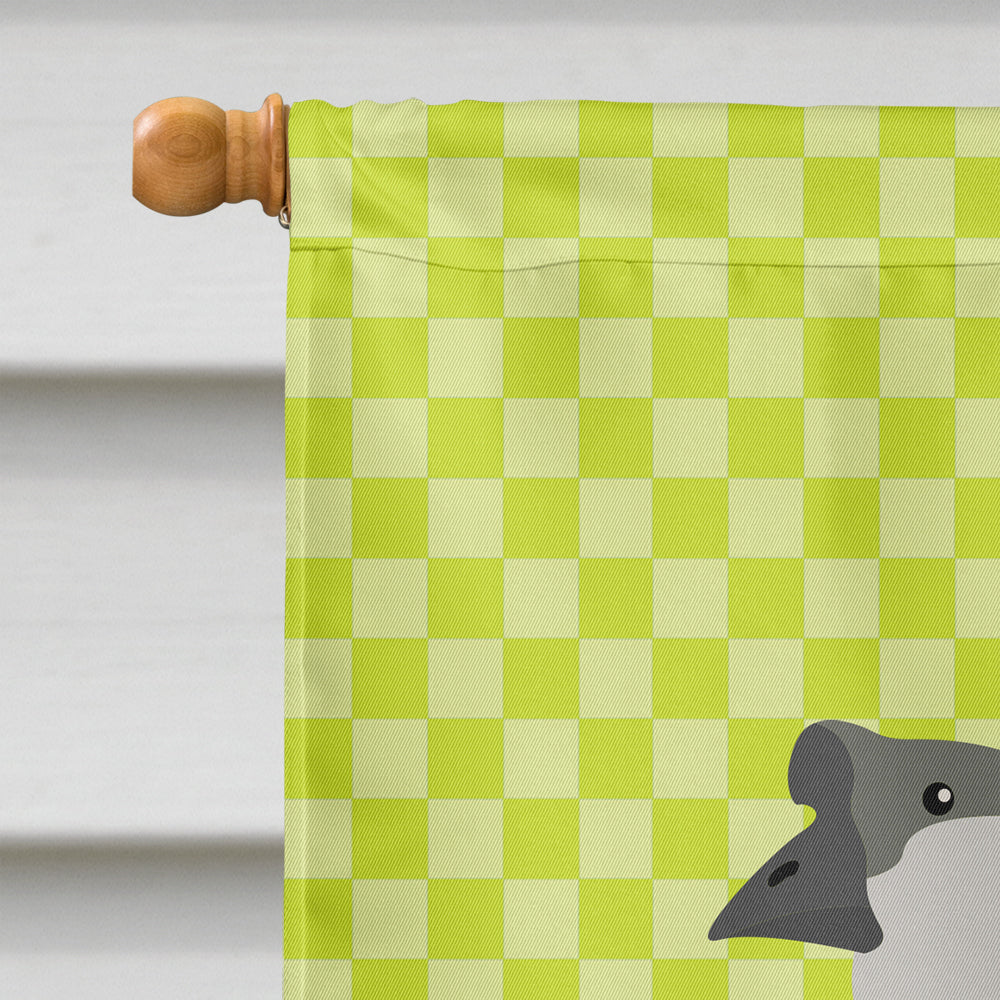 African Goose Green House Flag 28x40 Porch Sleeve Pole Decorative Outside Yard Banner Artwork Wall Hanging, Polyester