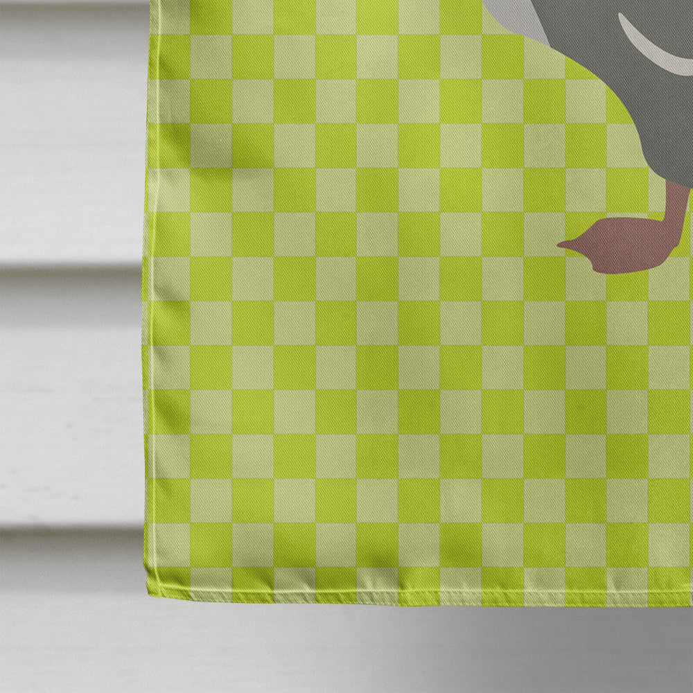 African Goose Green House Flag 28x40 Porch Sleeve Pole Decorative Outside Yard Banner Artwork Wall Hanging, Polyester