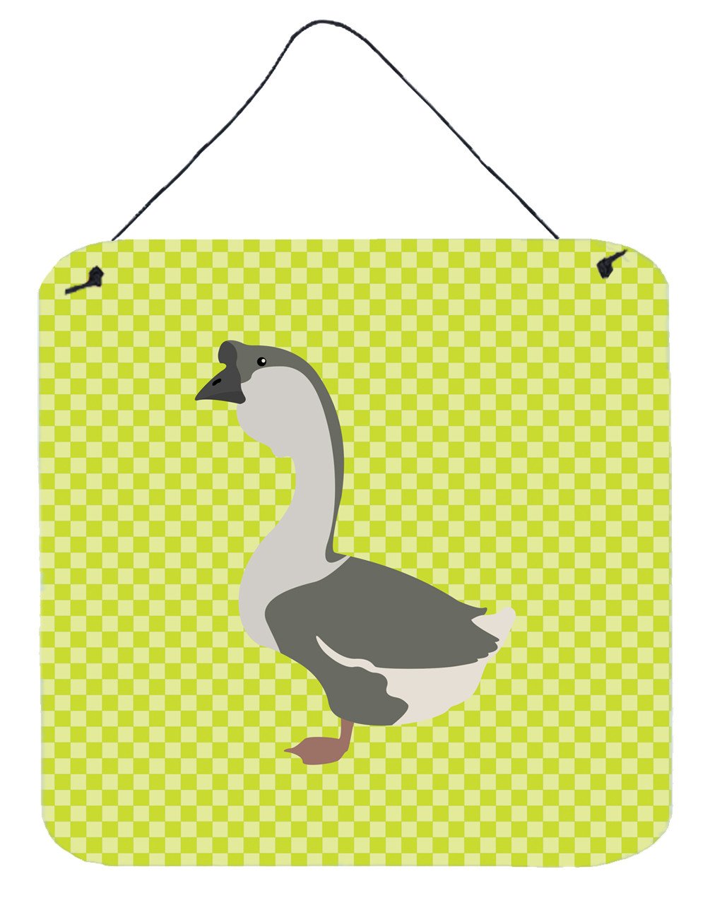 African Goose Green Wall or Door Hanging Prints Aluminum Metal Sign Kitchen Wall Bar Bathroom Plaque Home Decor, 6x6, Multicolor