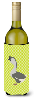 African Goose Green Wine Bottle Hugger Gift Sleeve for Standard 750 ml Bottles, Insulated Reusable Also Fits Mini Shot & Pint Bottles