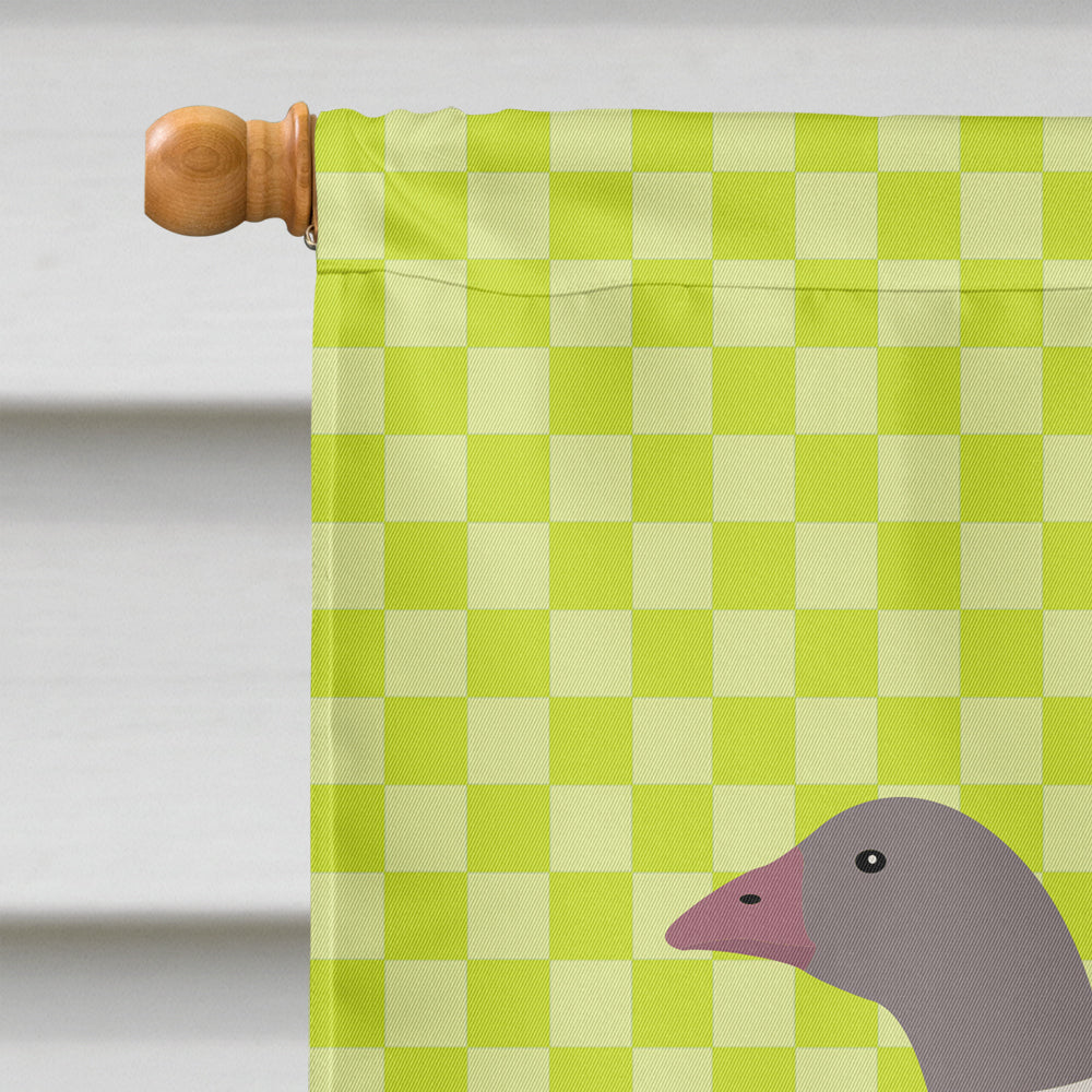 Buff Grey Back Goose Green House Flag 28x40 Porch Sleeve Pole Decorative Outside Yard Banner Artwork Wall Hanging, Polyester
