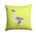Buff Grey Back Goose Green Decorative Throw Pillow 14x14 Indoor Outdoor Accent Cushion, Fabric Cover with Insert for Sofa, Bed, Porch & Living Room