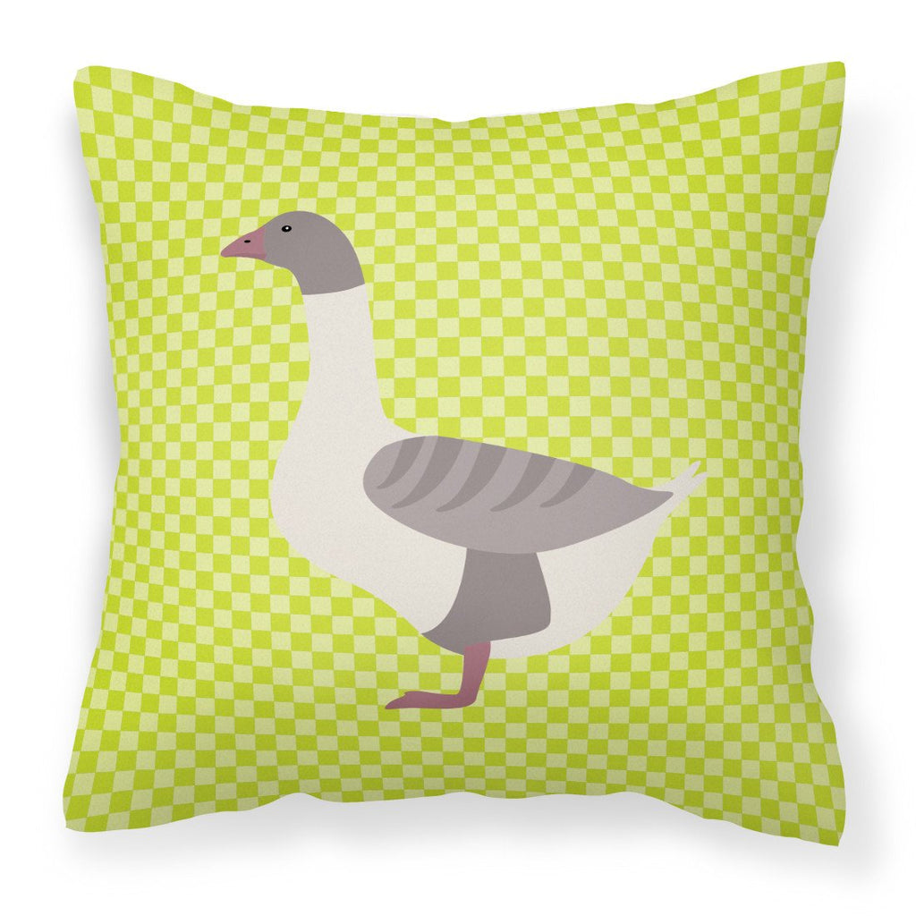 Buff Grey Back Goose Green Decorative Throw Pillow 18x18 Indoor Outdoor Accent Cushion, Fabric Cover with Insert for Sofa, Bed, Porch & Living Room