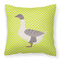 Buff Grey Back Goose Green Decorative Throw Pillow 18x18 Indoor Outdoor Accent Cushion, Fabric Cover with Insert for Sofa, Bed, Porch & Living Room