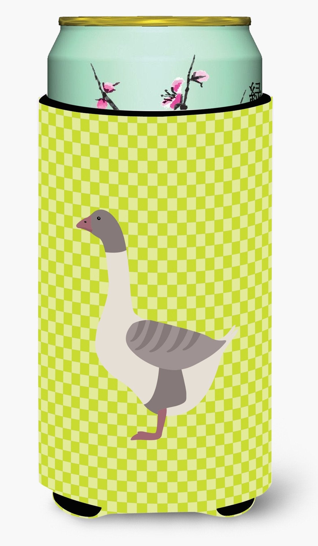 Buff Grey Back Goose Green Tall Boy Hugger Can Cooler Sleeve Machine Washable Drink Collapsible Insulator Beverage Insulated Holder