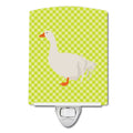 Sebastopol Goose Green Ceramic Night Light Compact, UL-Certified, Ideal for Bedroom, Bathroom, Nursery, Hallway, Kitchen, 6x4x3, Multicolor