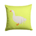 Sebastopol Goose Green Decorative Throw Pillow 14x14 Indoor Outdoor Accent Cushion, Fabric Cover with Insert for Sofa, Bed, Porch & Living Room