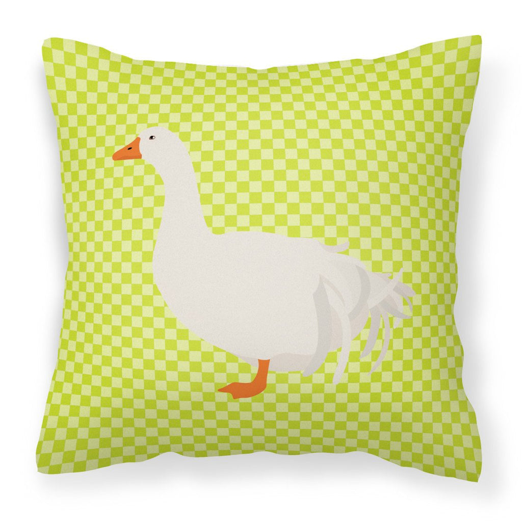 Sebastopol Goose Green Decorative Throw Pillow 18x18 Indoor Outdoor Accent Cushion, Fabric Cover with Insert for Sofa, Bed, Porch & Living Room