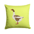 Pomeranian Rogener Goose Green Decorative Throw Pillow 14x14 Indoor Outdoor Accent Cushion, Fabric Cover with Insert for Sofa, Bed, Porch & Living Room