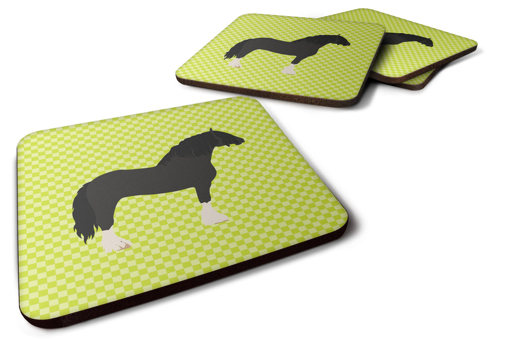 Pomeranian Rogener Goose Green Foam Coasters Set of 4 Cup Coasters for Indoor Outdoor, Tabletop Protection, Anti Slip, Mouse pad Material