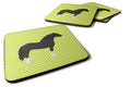 Pomeranian Rogener Goose Green Foam Coasters Set of 4 Cup Coasters for Indoor Outdoor, Tabletop Protection, Anti Slip, Mouse pad Material